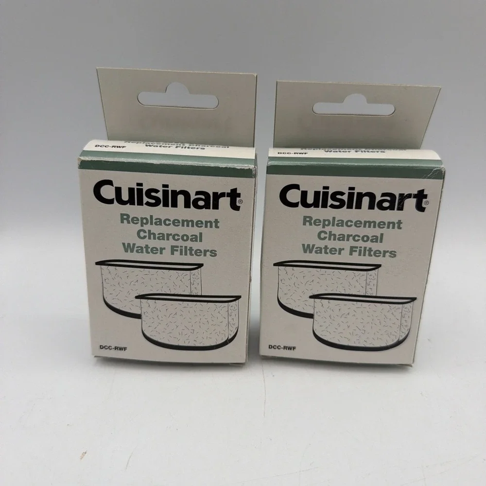 Cuisinart DCC-RWF Charcoal Water Filters 2-Packs 4 Filters Total White DCC-1200